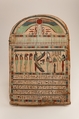 Stela of the Lady of the House, Tabiemmut, Wood, paint, gesso
