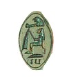 Cowroid Seal Amulet Inscribed with the Name of Hatshepsut, Steatite (glazed)