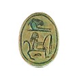 Scarab Inscribed for Hatshepsut, Steatite (glazed)