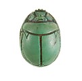 Scarab Inscribed for Hatshepsut, Steatite (glazed)