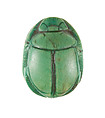 Scarab Inscribed for Hatshepsut, Steatite (glazed)
