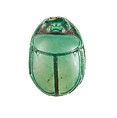 Scarab Inscribed for the God's Wife Hatshepsut, Steatite (glazed)