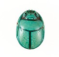 Scarab Inscribed for the God's Wife Hatshepsut, Steatite (glazed)