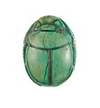 Scarab Inscribed for the [God's] Wife Hatshepsut, Living, Steatite (glazed)