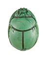 Scarab Inscribed Hatshepsut, Living Forever, Steatite (glazed)