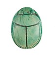 Scarab inscribed for the King's Daughter Hatshepsut, Steatite (glazed)