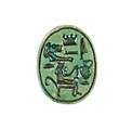 Scarab Inscribed Hatshepsut United with Amun, Steatite (glazed)