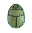 Scarab Inscribed Hatshepsut United with Amun, Steatite (glazed)
