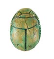 Scarab Inscribed with the Name Maatkare Over a Papyrus Thicket, Steatite (glazed)