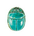 Scarab Inscribed with the Name Maatkare (Hatshepsut) with a Falcon Above, Steatite (glazed)