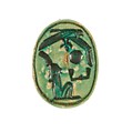 Scarab Inscribed with the Name Maatkare (Hatshepsut) with a Falcon Above, Steatite (glazed)