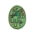Scarab Inscribed for the Living Horus Wosretkau (Hatshepsut), Steatite (glazed)