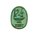 Scarab Inscribed King of Upper and Lower Egypt, Lady of the Two Lands, Steatite (glazed)