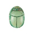 Scarab Inscribed God's Wife, Lady of the Two Lands, Steatite (glazed)
