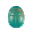 Scarab Inscribed King's Daughter, Egyptian blue