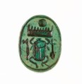 Scarab Inscribed with the Throne Name of Thutmose III, Steatite (glazed)