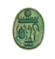 Scarab Inscribed with the Throne Name of Thutmose III, Steatite (glazed)