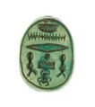 Scarab Inscribed with the Throne Name of Thutmose III, Steatite (glazed)