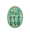 Scarabs Inscribed for the God's Wife Neferure, Steatite, glazed