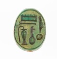 Scarab Inscribed with the Name of the God Amun-Re, Steatite (glazed)