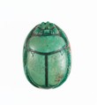 Scarab Inscribed with a Geometric Pattern, Steatite (glazed)