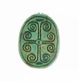 Scarab Inscribed with a Geometric Pattern, Steatite (glazed)