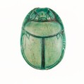 Scarab Inscribed with a Geometric Pattern, Steatite (glazed)