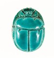 Scarab Inscribed with a Geometric Pattern, Steatite (glazed)