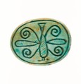 Scarab Inscribed with a Geometric Pattern, Steatite (glazed)