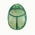 Scarab Inscribed with a Geometric Pattern, Steatite (glazed)