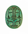 Scarab inscribed with Plant Motifs, Steatite (glazed)