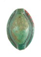 Cowroid Seal Amulet Inscribed with a Plant Motif, Steatite (glazed)