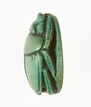 Scarab Inscribed with Plant Motifs and Hieroglyphs, Steatite (glazed)