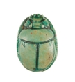 Scarab Inscribed with a Hieroglyphic Motif, Steatite (glazed)