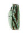 Scarab Inscribed with a Hieroglyphic Motif, Steatite (glazed)