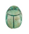 Scarab Inscribed with a Hieroglyphic Motif, Steatite (glazed)