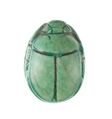 Scarab Inscribed with a Hieroglyphic Motif, Steatite (glazed)