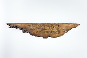 Writing board fragment with Sokar formula for the benefit of Nebit, Wood, stucco plaster, ink