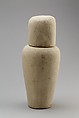 Falcon-headed stopper (Qebehsenuef) from a canopic jar, Limestone