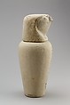 Falcon-headed stopper (Qebehsenuef) from a canopic jar, Limestone