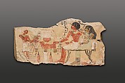 Stela of Intef and his wife, Dedetamun, Limestone, paint