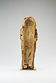 Canopic Coffin in the Form of Imseti, Wood (sycamore), paint, stucco