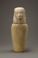 Canopic jar with human head, Limestone