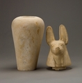 Canopic jar with jackal head, Limestone