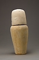 Canopic jar with falcon head, Limestone