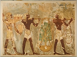 Men from Punt Carrying Gifts, Tomb of Rekhmire, Nina de Garis Davies, Tempera on paper
