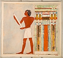 Man Before a False Door, Tomb of Nebamun, Charles K. Wilkinson, Tempera on Paper