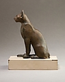 Cat figurine, Cupreous metal