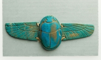Winged Scarab, Faience