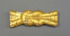 Model Knot from the Foundation Deposit for Hatshepsut's Tomb, Wood, gold leaf